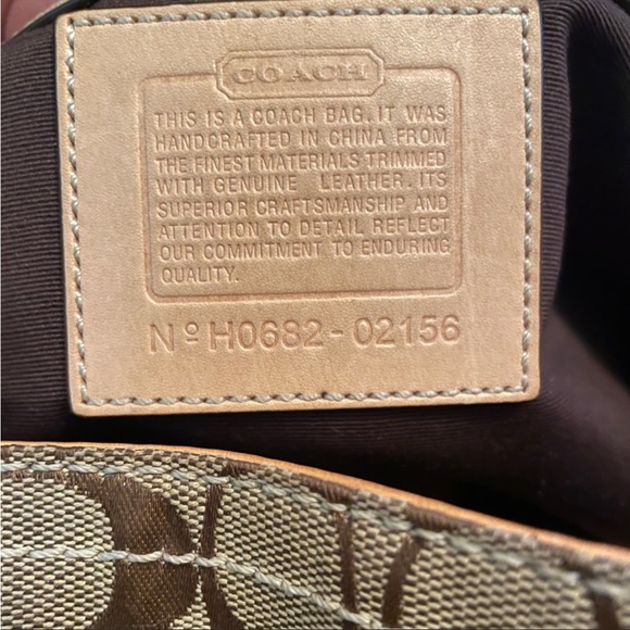 Coach brown monogram signature jacquard inner pocket Hobo bag - Picture 4 of 8